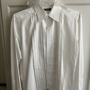 White Men's Tuxedo Dress Shirt